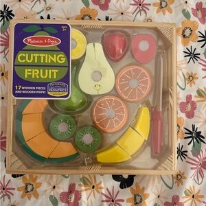Melissa & Doug Cutting Fruit Set - Vibrant Wooden Playset